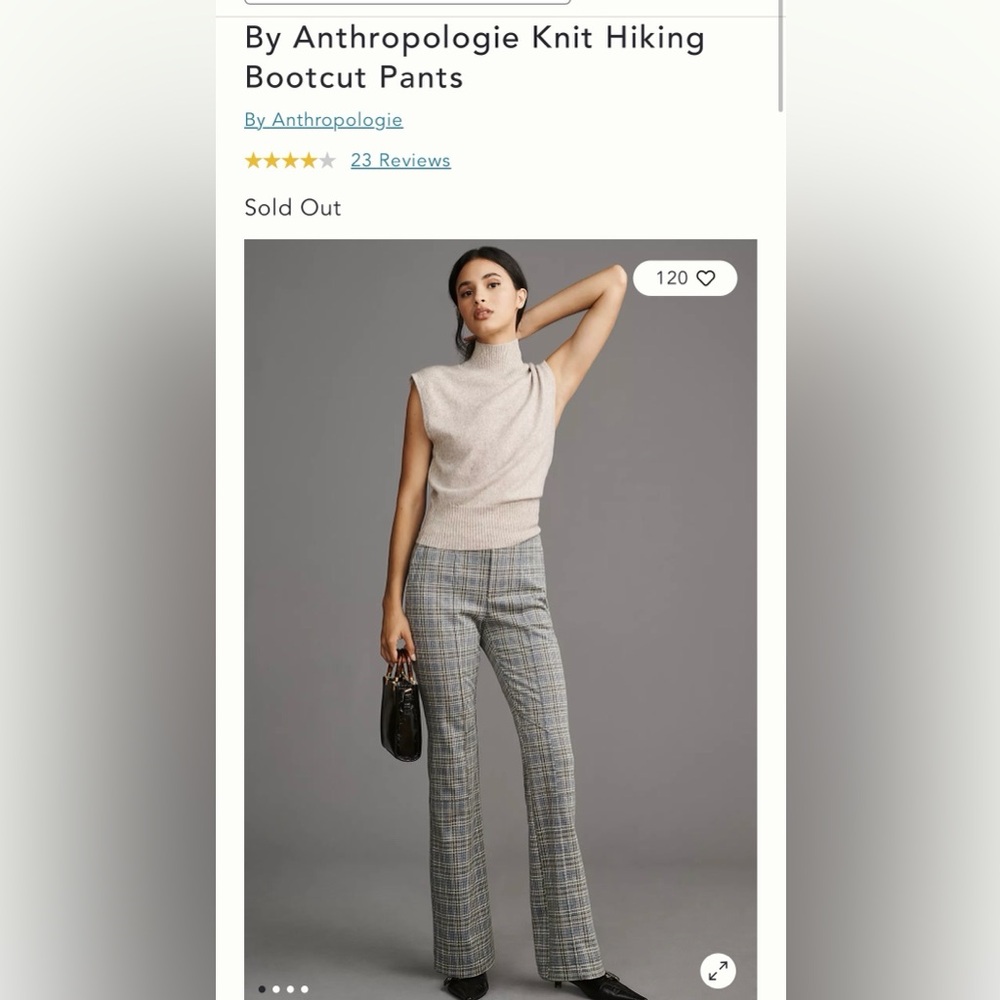 Anthropologie Knit Hiking Bootcut Pants